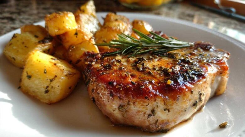 Baked Pork Chops and Potatoes