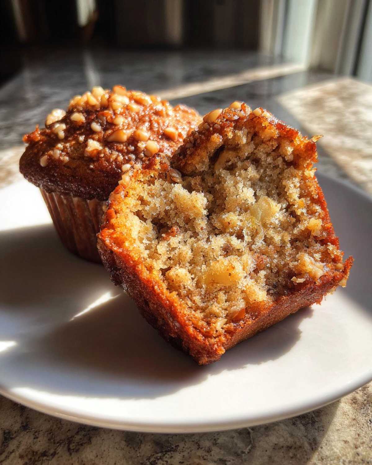 Bakery-Style Banana Nut Muffins - detail 2