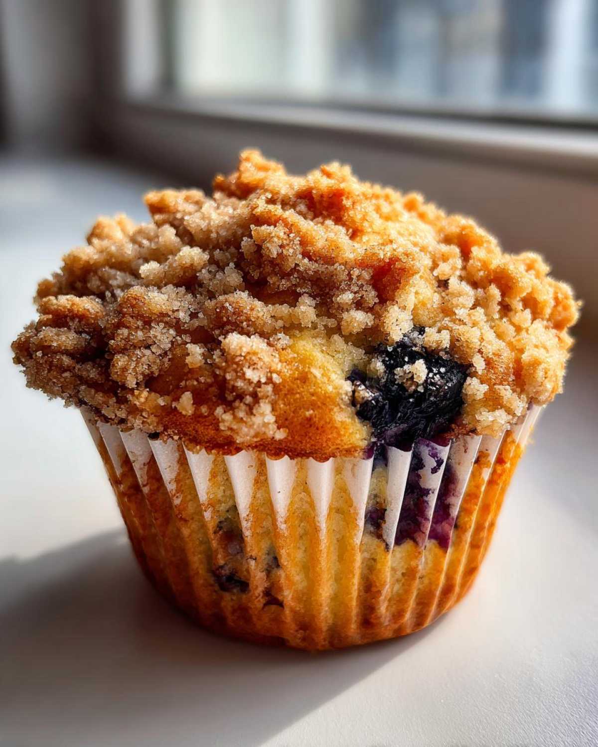 Bakery-Style Blueberry Muffins with Streusel Topping - detail 1