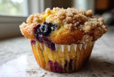 Bakery-Style Blueberry Muffins with Streusel Topping