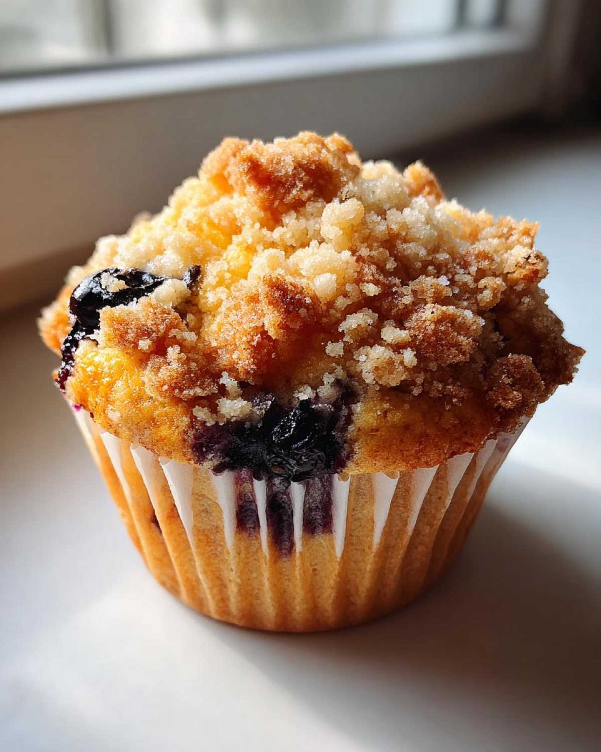 Bakery-Style Blueberry Muffins with Streusel Topping - detail 4