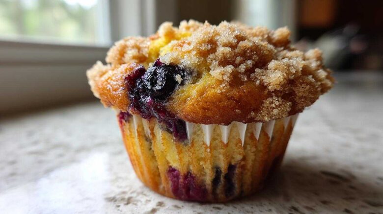 Bakery-Style Blueberry Muffins with Streusel Topping
