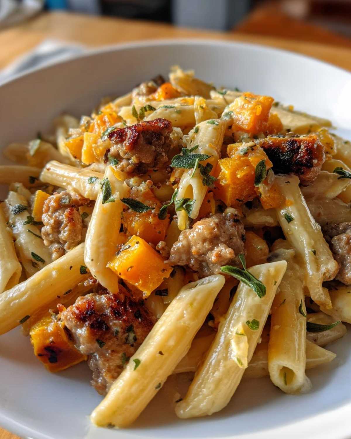 Butternut Squash and Sausage Pasta - detail 4