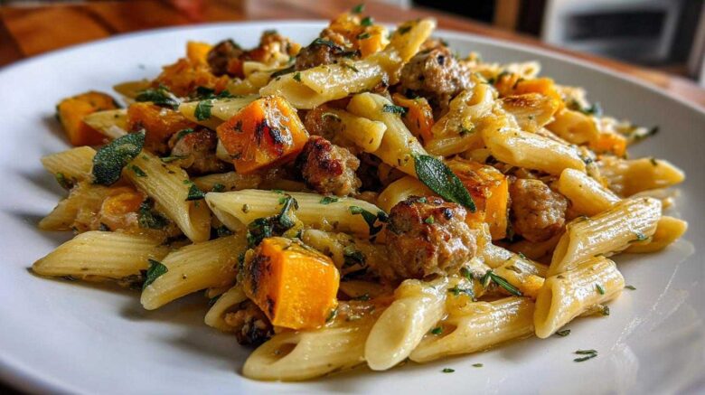 Butternut Squash and Sausage Pasta