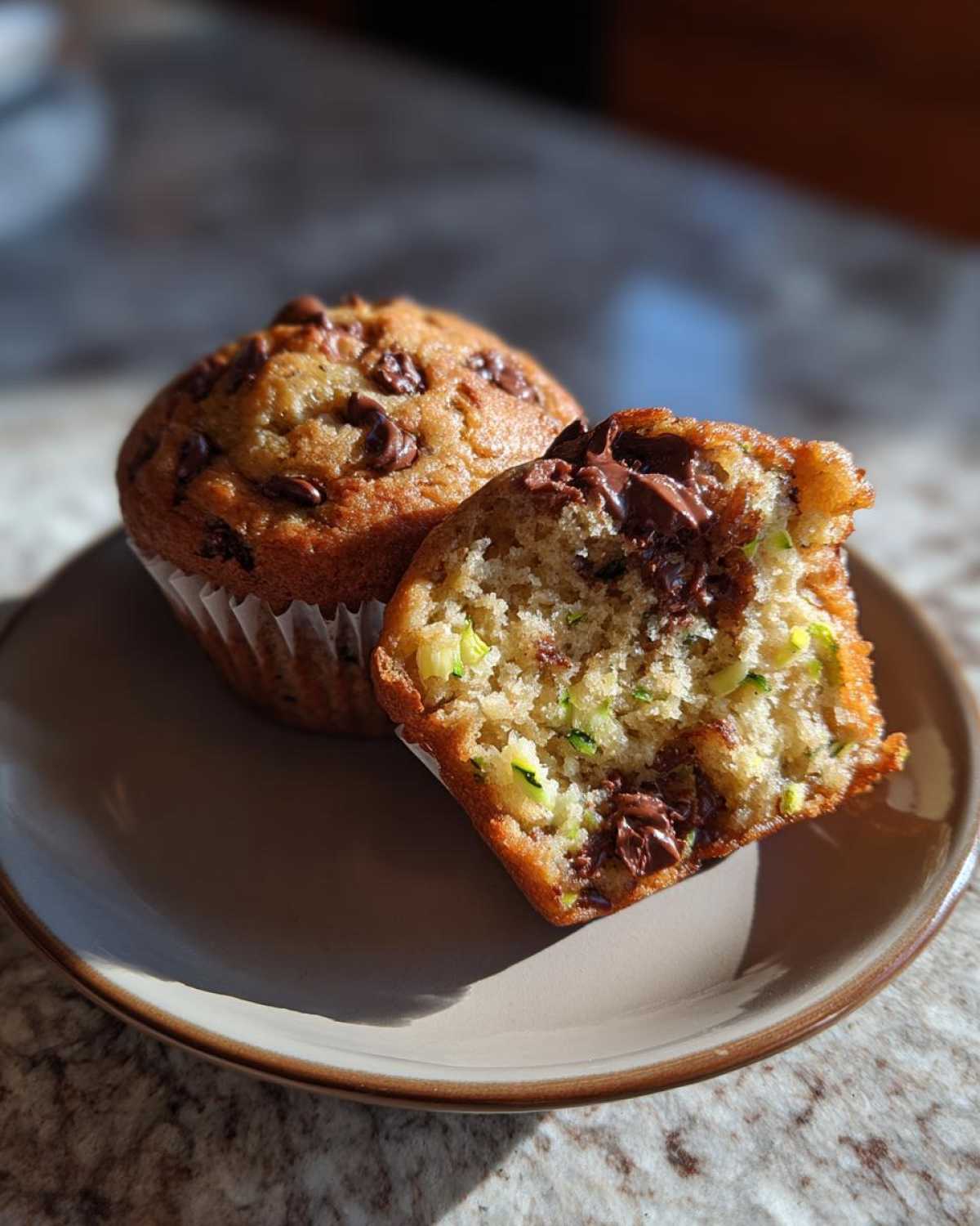 Chocolate Chip Zucchini Muffins - detail 1