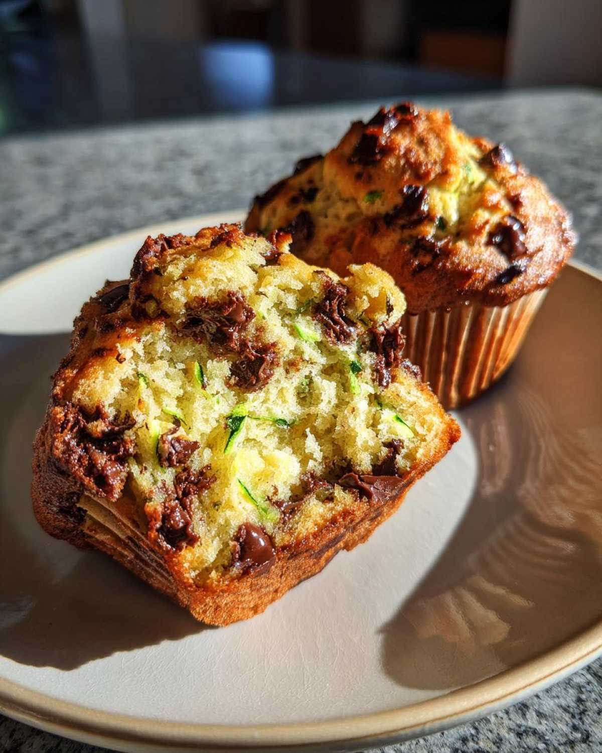 Chocolate Chip Zucchini Muffins - detail 2