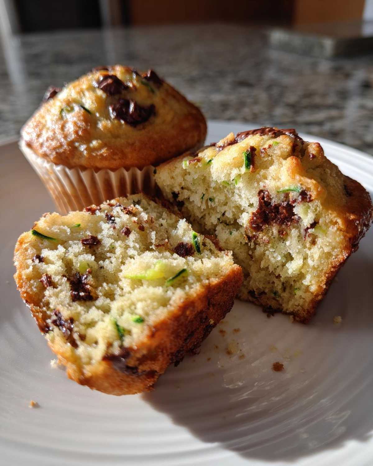 Chocolate Chip Zucchini Muffins - detail 3