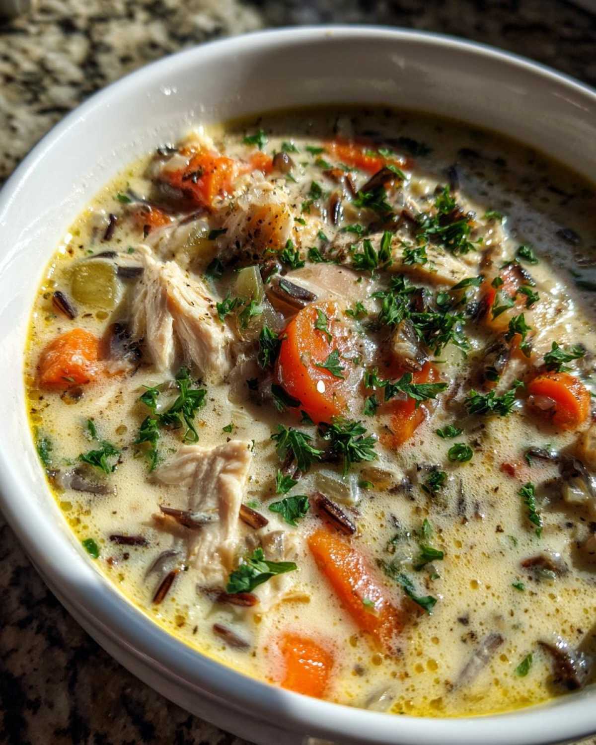 Creamy Chicken and Wild Rice Soup - detail 2