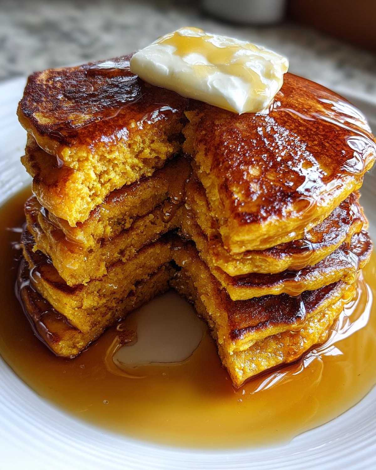 Fluffy Pumpkin Pancakes - detail 1