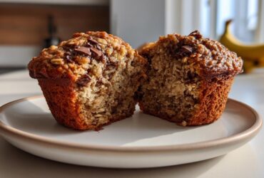 Healthy Banana Oatmeal Muffins