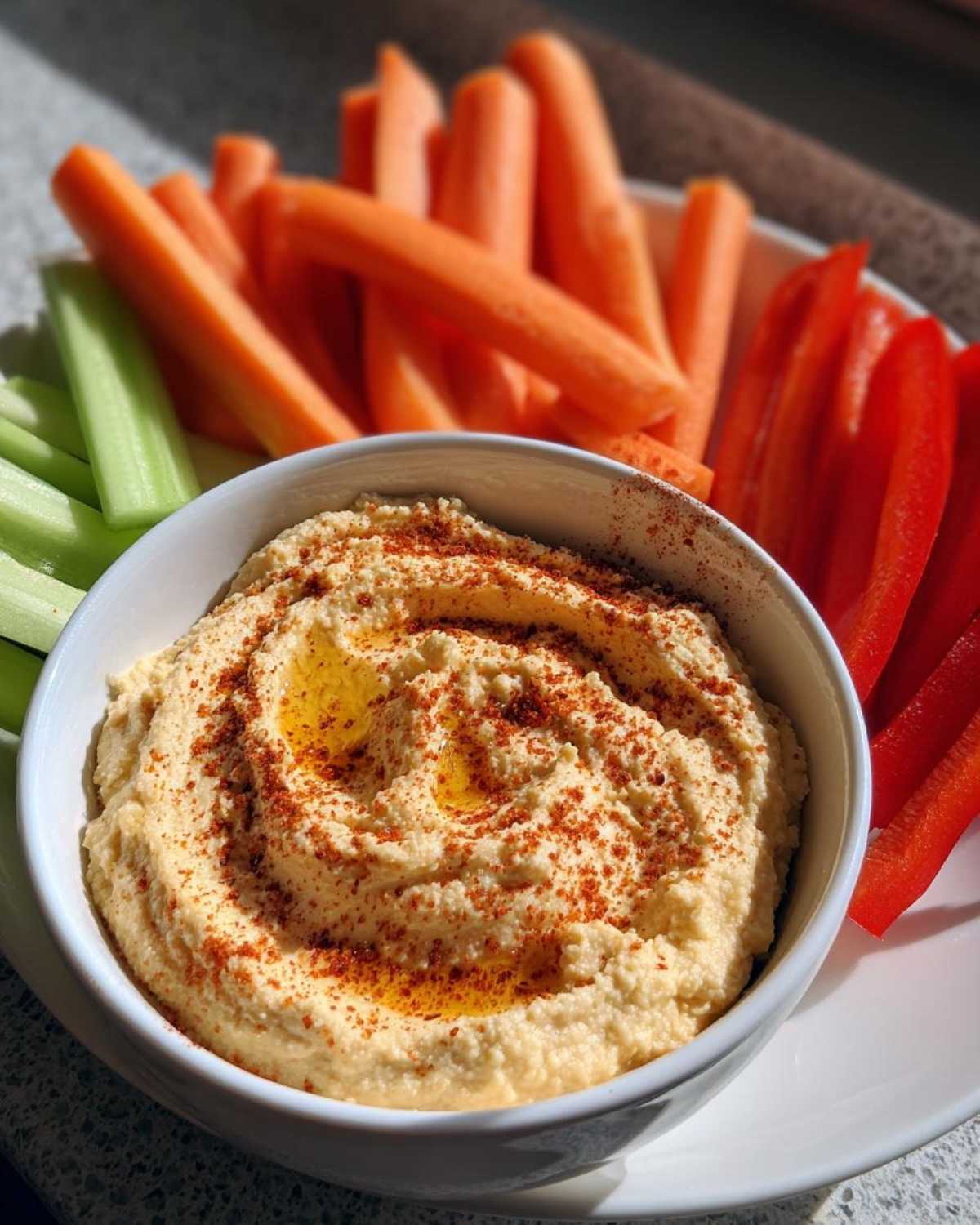 Hummus with Veggie Sticks - detail 2