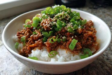 Korean Ground Beef and Rice Bowls