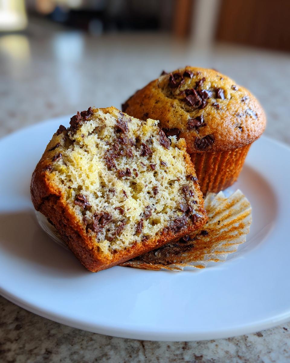 Moist Banana Chocolate Chip Muffins - detail 1