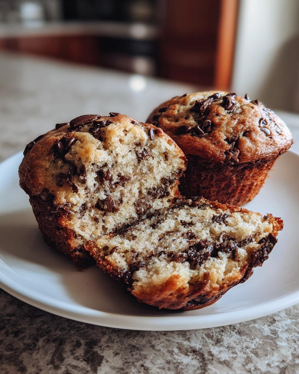 Moist Banana Chocolate Chip Muffins - detail 2