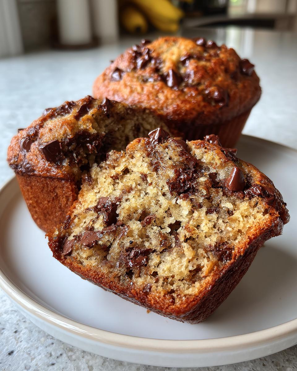 Moist Banana Chocolate Chip Muffins - detail 4