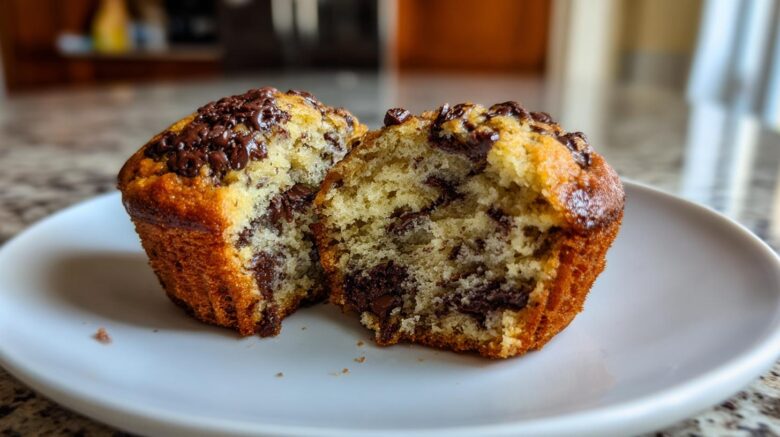 Moist Banana Chocolate Chip Muffins