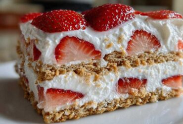 No-Bake Strawberry Shortcake Icebox Cake