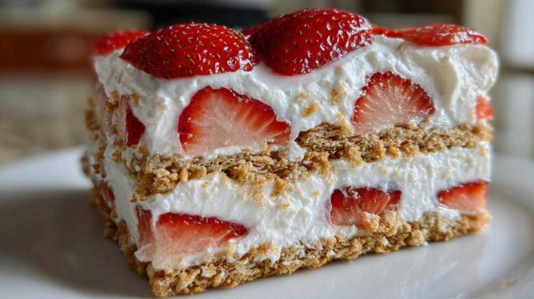 No-Bake Strawberry Shortcake Icebox Cake