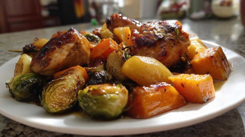 One Pan Harvest Chicken and Vegetables