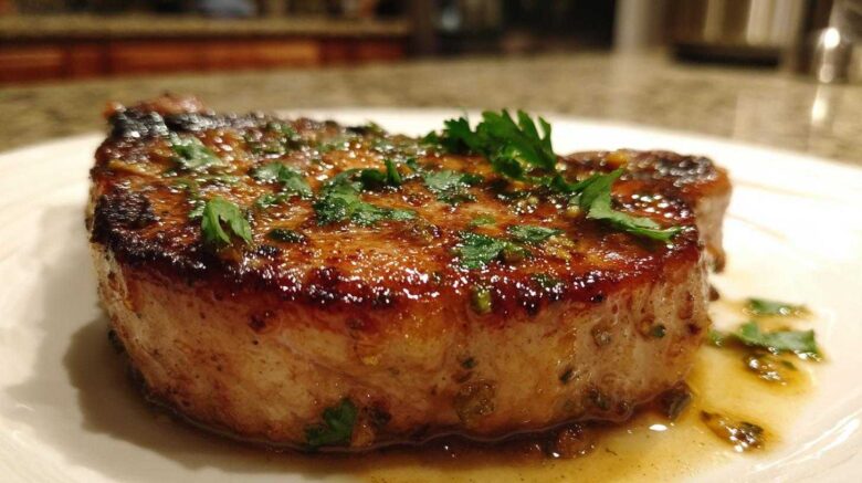 Pan-Seared Pork Chops with Garlic Butter