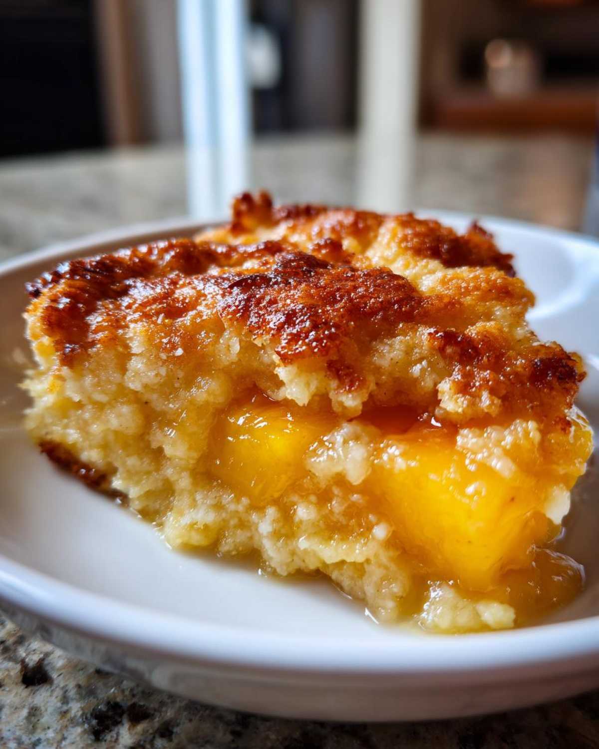 Peach Cobbler with Cake Mix Topping - detail 1