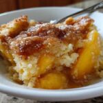 Peach Cobbler with Cake Mix Topping