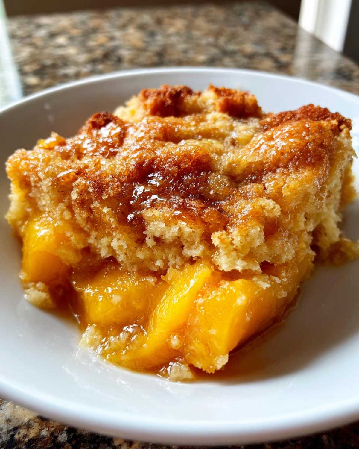 Peach Cobbler with Cake Mix Topping - detail 3