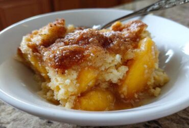 Peach Cobbler with Cake Mix Topping