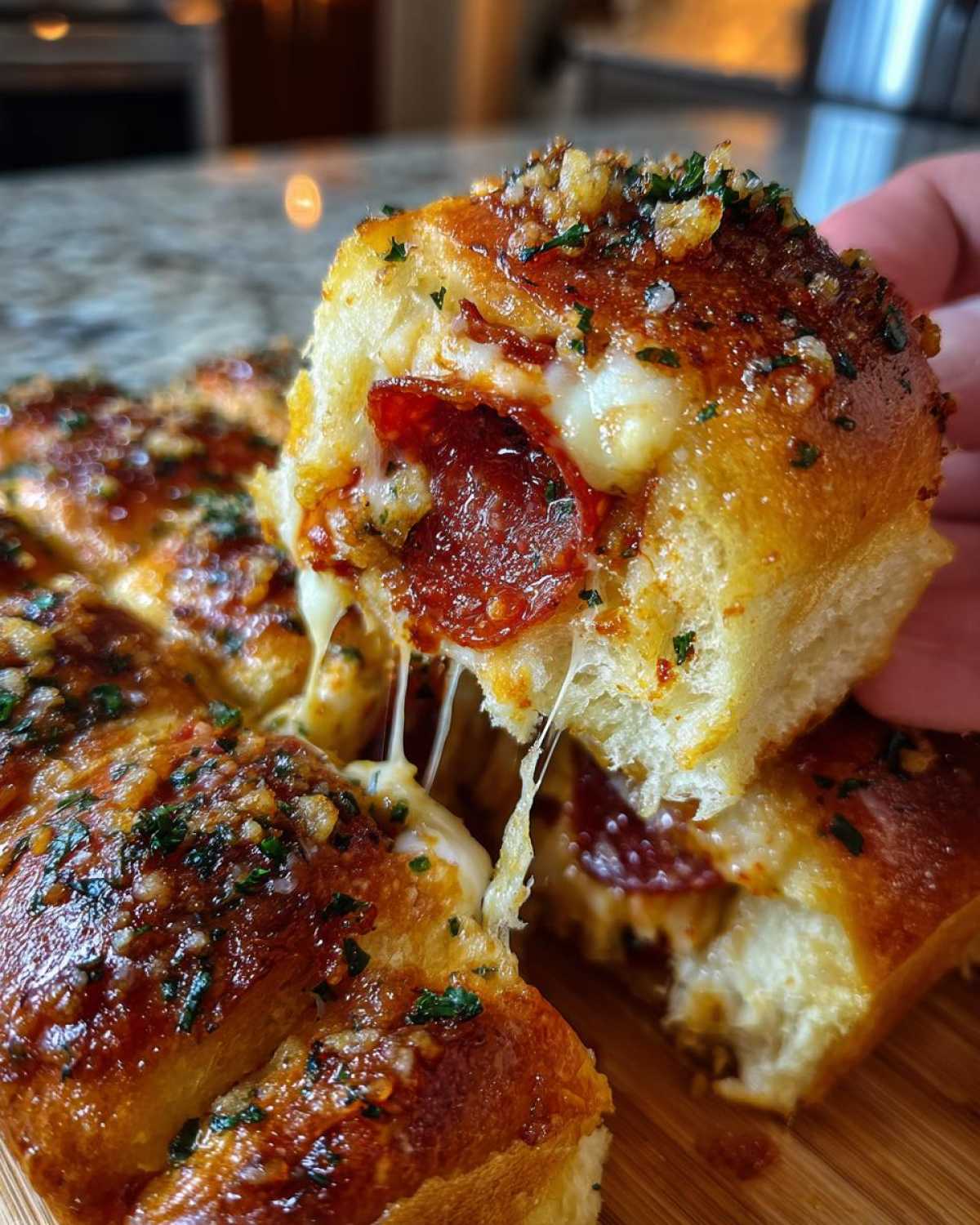 Pull-Apart Pepperoni Pizza Sliders - detail 1