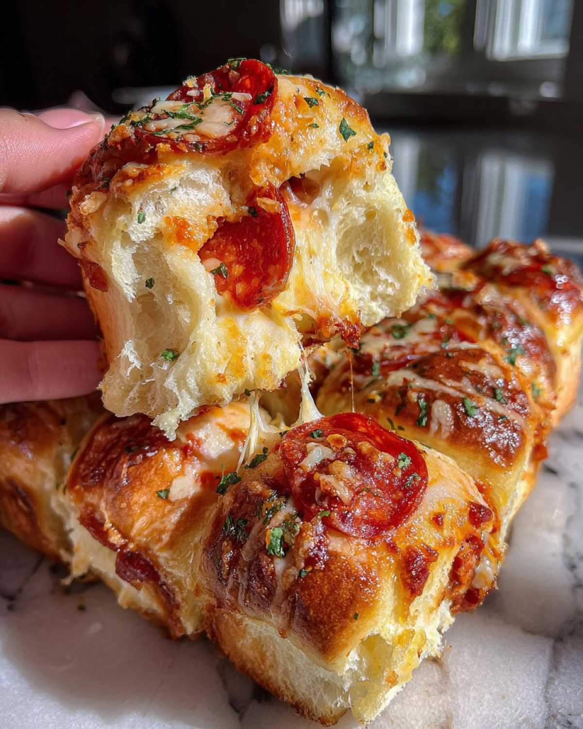 Pull-Apart Pepperoni Pizza Sliders - detail 2