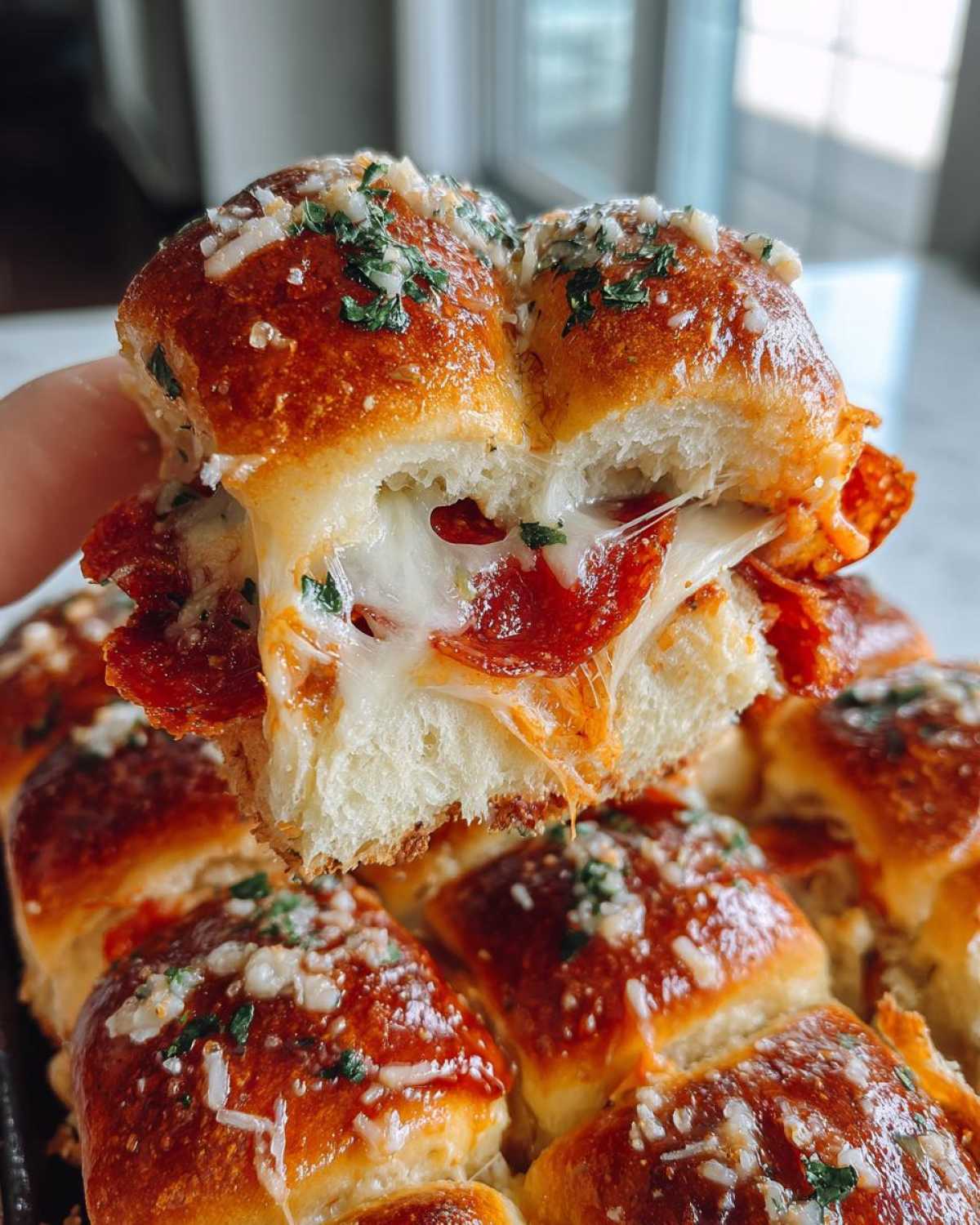 Pull-Apart Pepperoni Pizza Sliders - detail 4