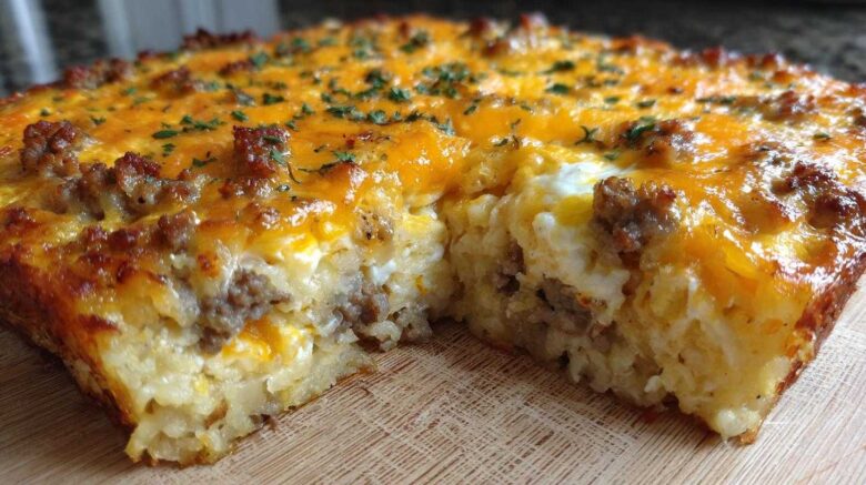 Sausage Hashbrown Breakfast Casserole