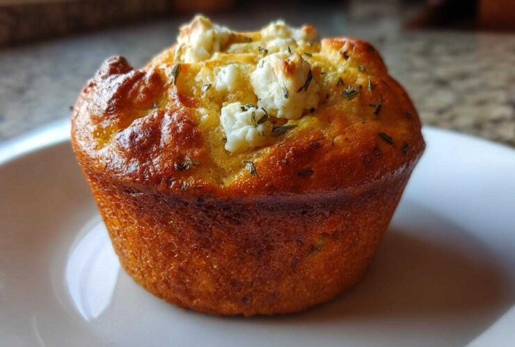 Savory Pumpkin Muffins with Sage and Feta