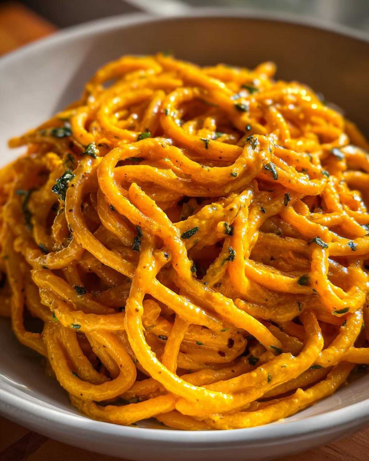 Savory Pumpkin and Sage Pasta Sauce - detail 1