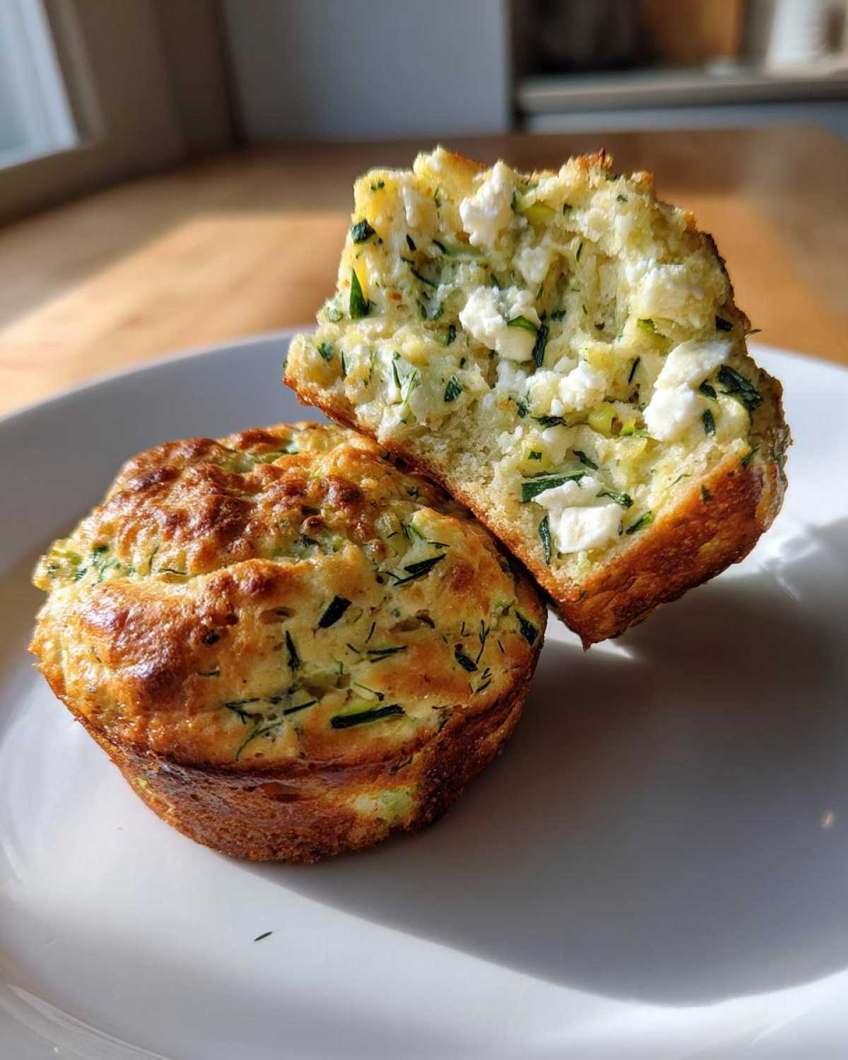Savory Zucchini and Feta Muffins - detail 1