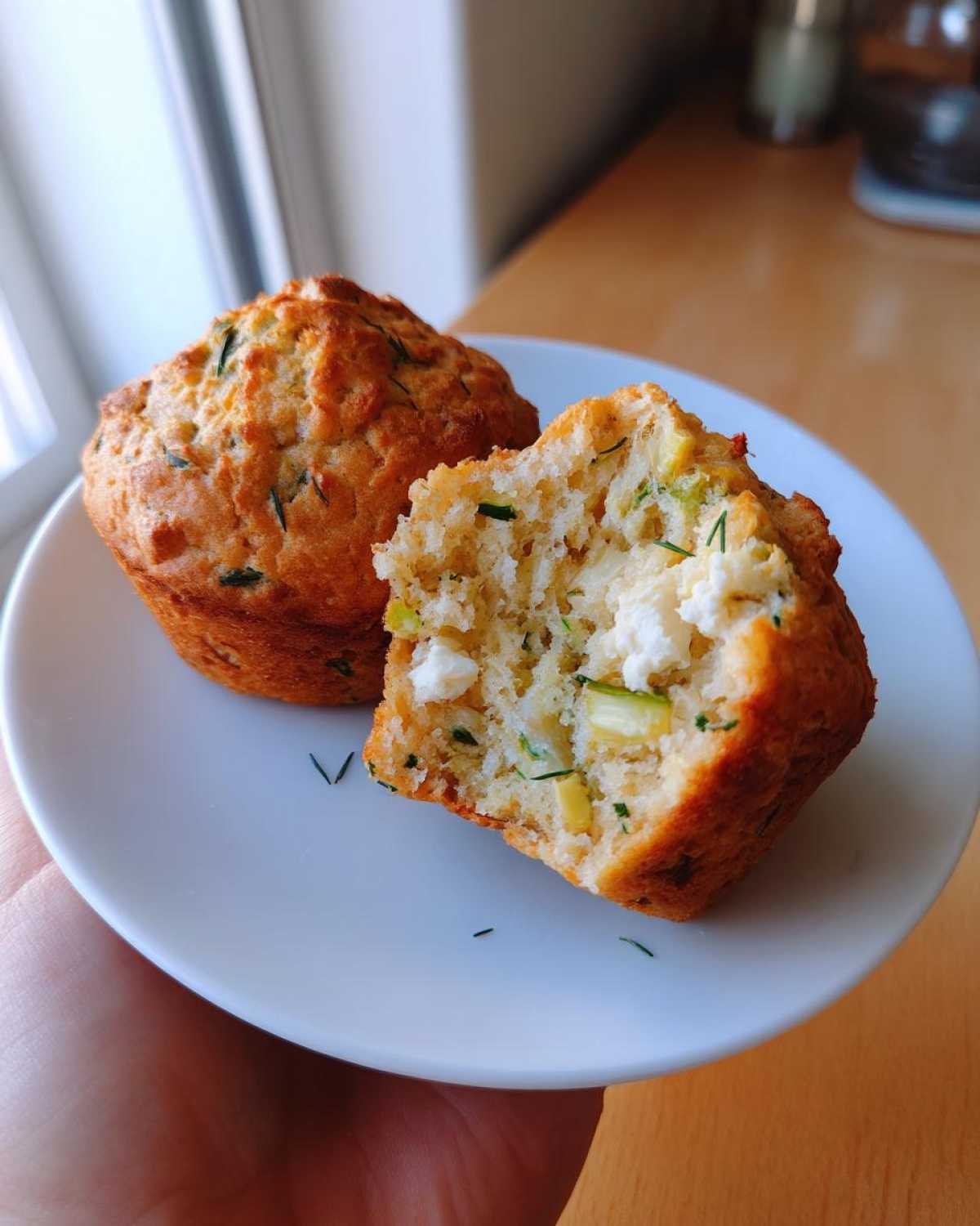 Savory Zucchini and Feta Muffins - detail 2
