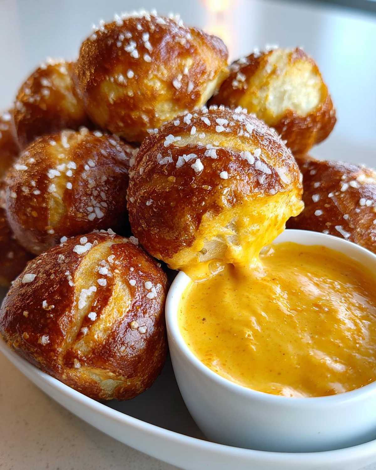 Soft Pretzel Bites with Beer Cheese Dip - detail 1