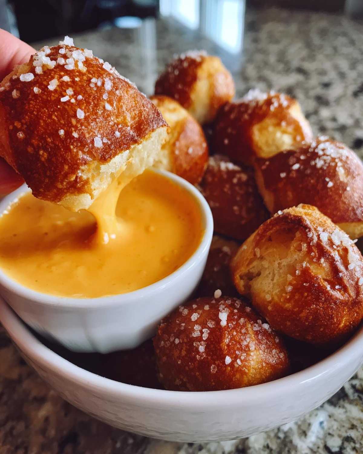 Soft Pretzel Bites with Beer Cheese Dip - detail 2