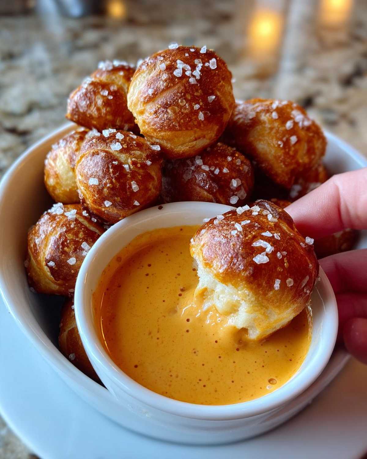 Soft Pretzel Bites with Beer Cheese Dip - detail 3