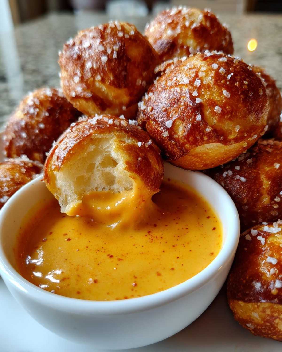 Soft Pretzel Bites with Beer Cheese Dip - detail 4