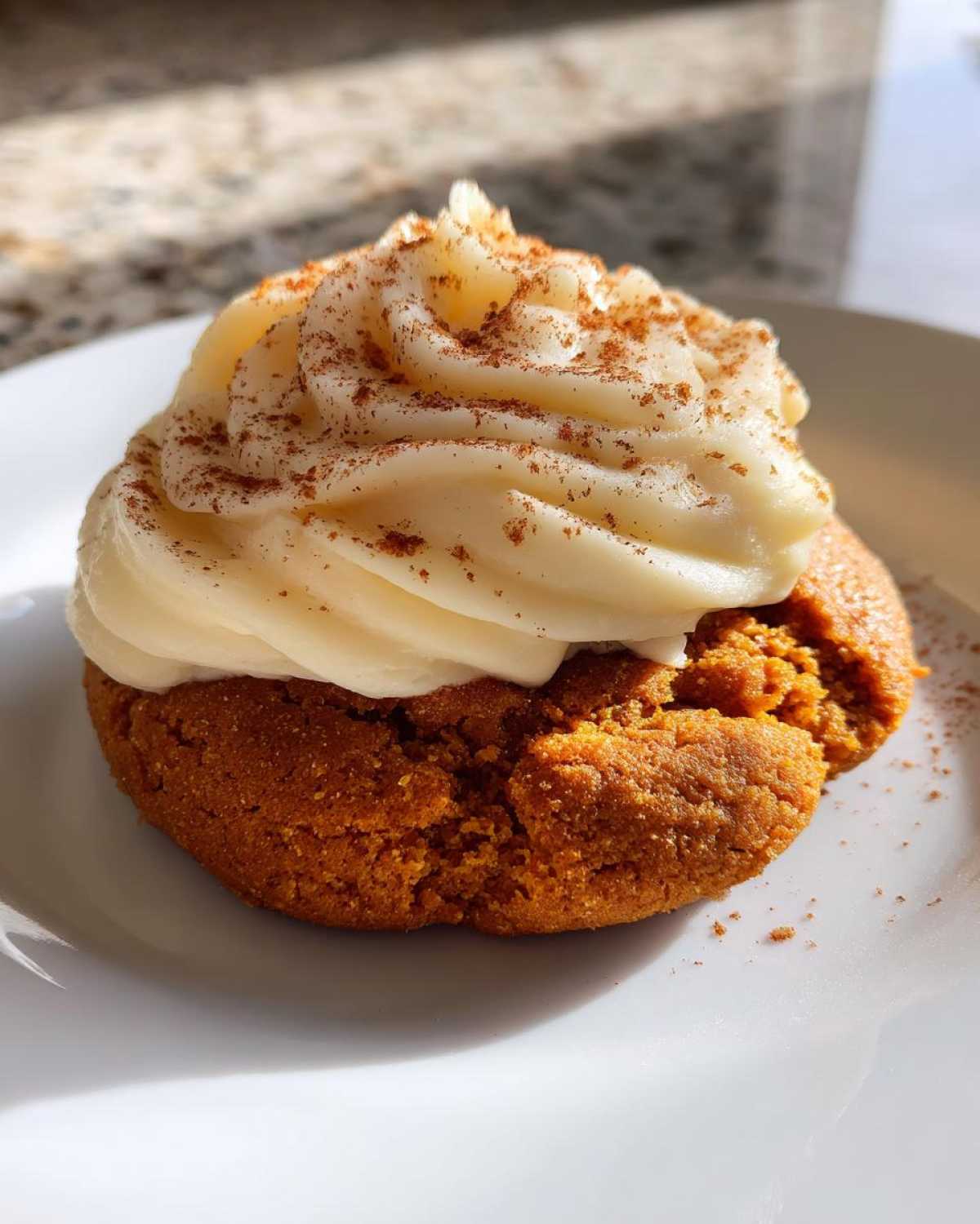 Soft Pumpkin Cookies with Cream Cheese Frosting - detail 2