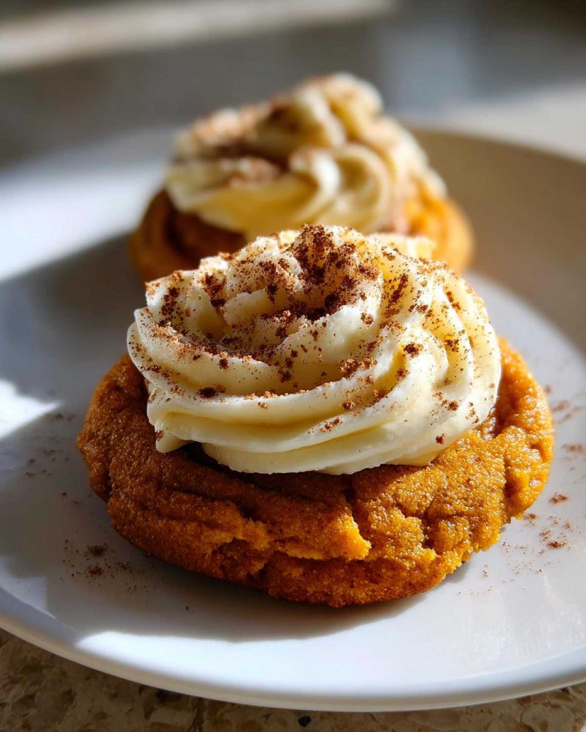 Soft Pumpkin Cookies with Cream Cheese Frosting - detail 4