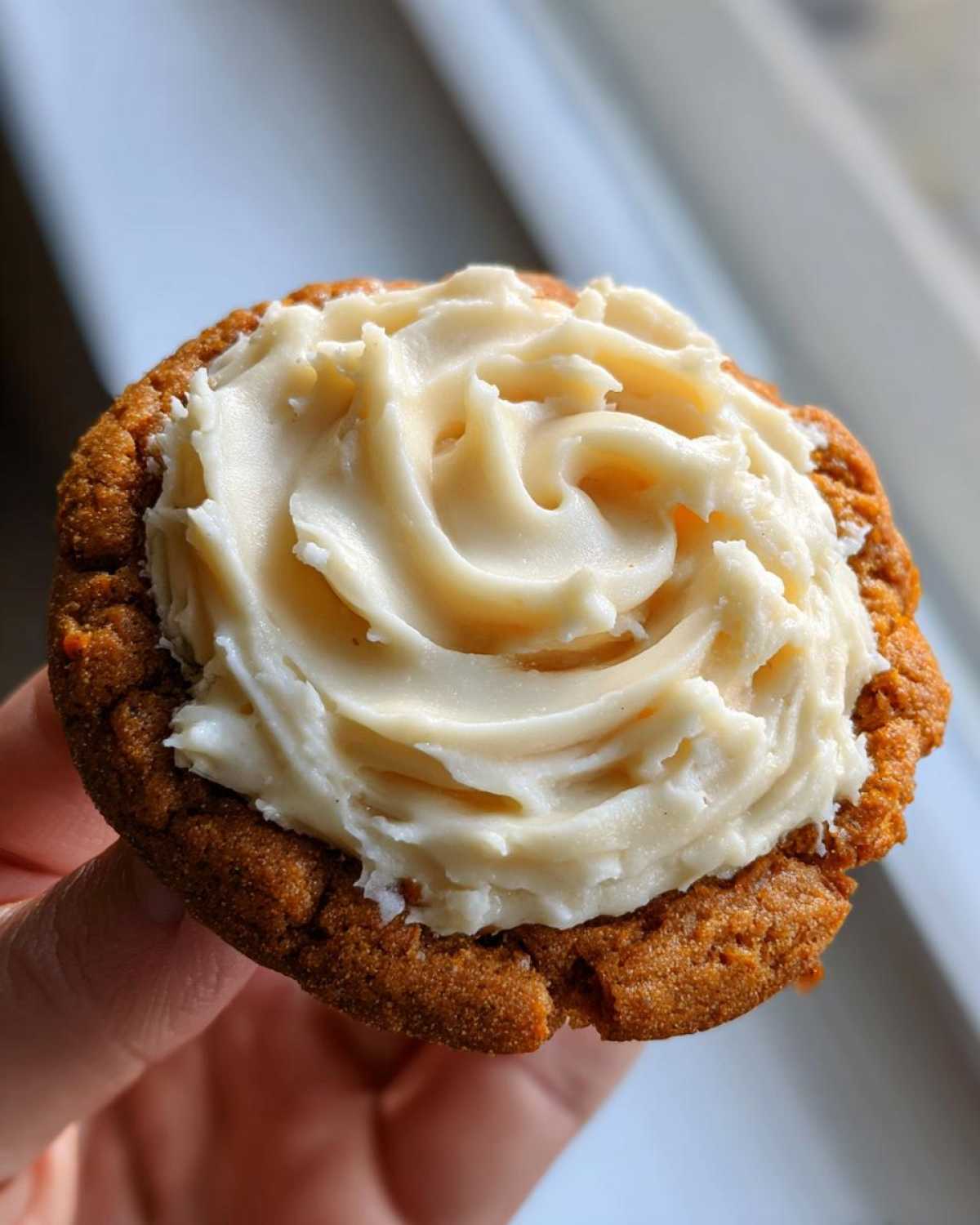 Soft Pumpkin Cookies with Cream Cheese Icing - detail 1