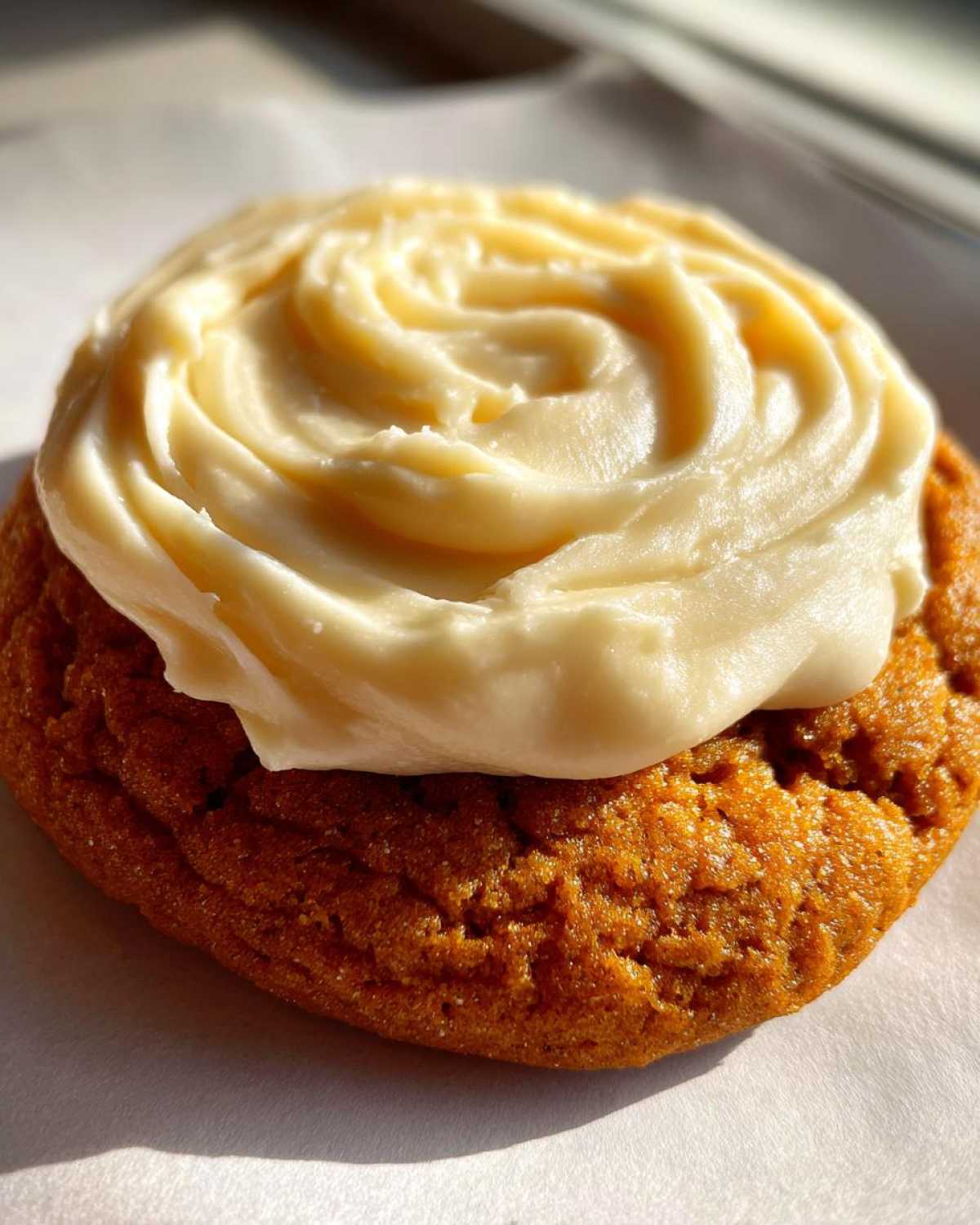 Soft Pumpkin Cookies with Cream Cheese Icing - detail 3