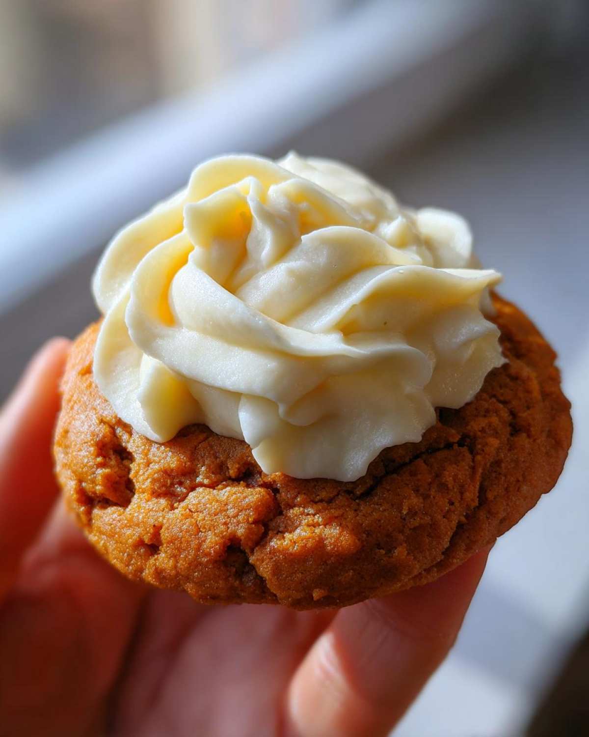 Soft Pumpkin Cookies with Cream Cheese Icing - detail 4