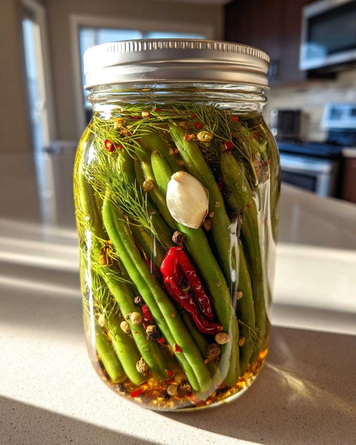 Spicy Dilly Beans - detail 2
