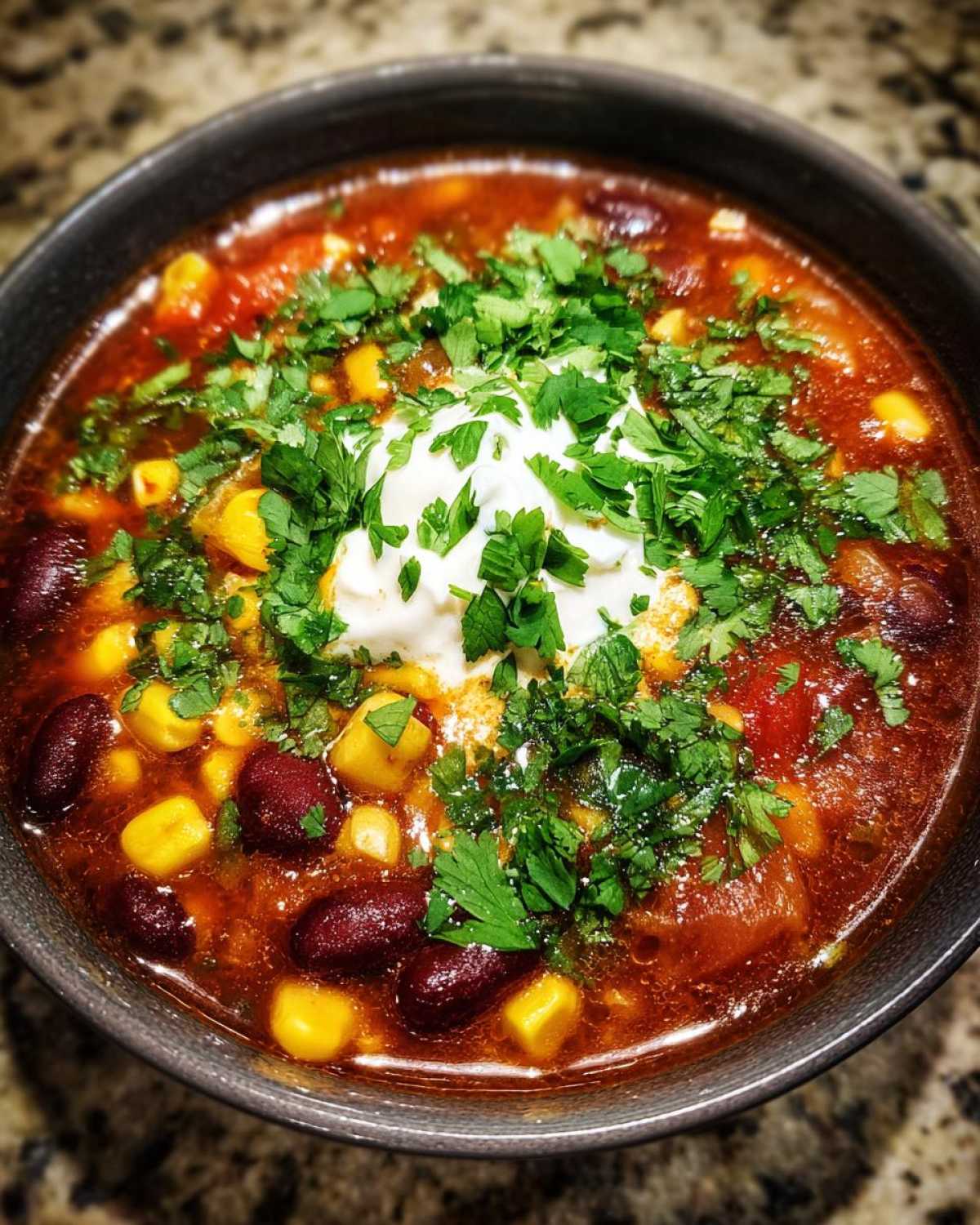 Vegetarian Taco Soup - detail 1