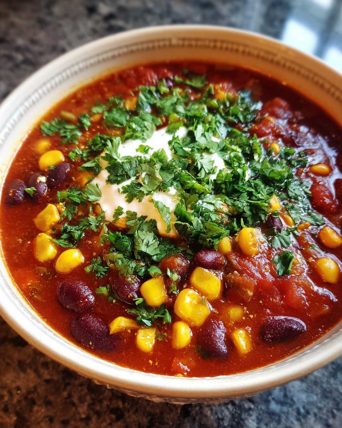 Vegetarian Taco Soup - detail 2