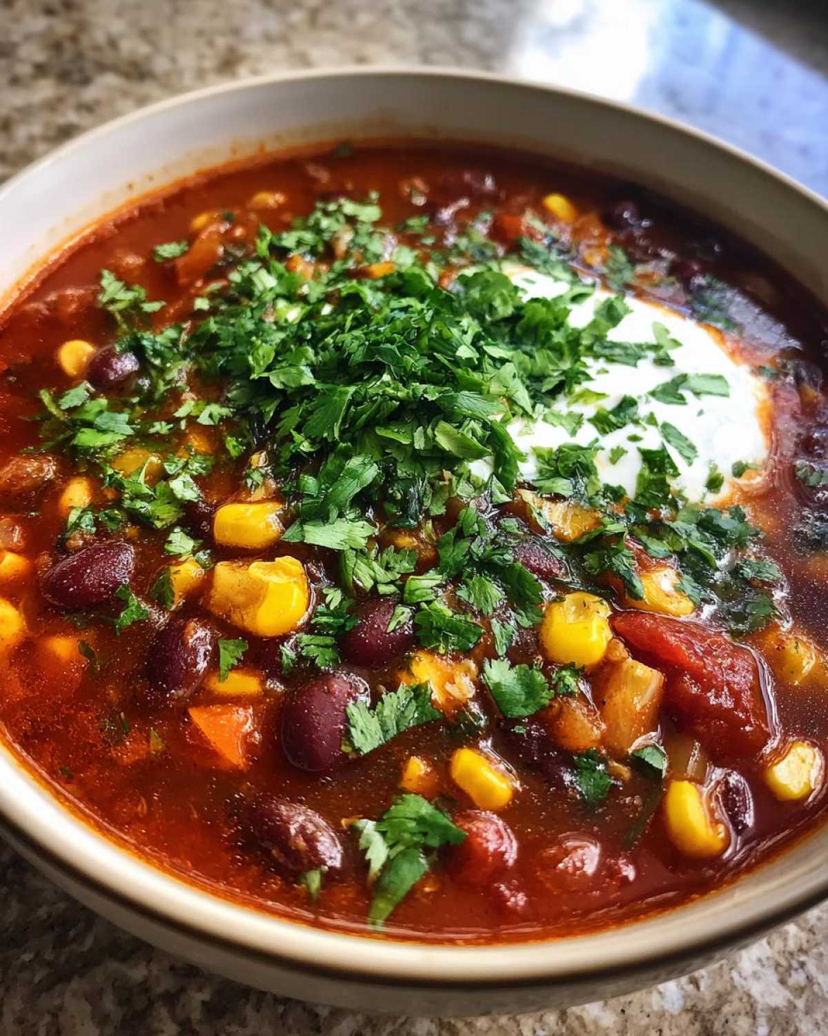 Vegetarian Taco Soup - detail 3
