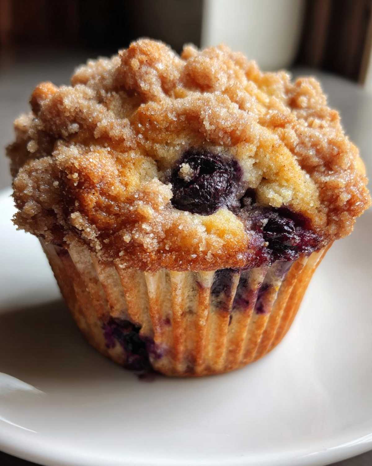 Blueberry streusel muffins - detail 1